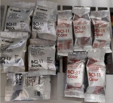Total of 10 Genuine SEALED BAG Canon BCI-11 Black & Color Inkjet Cartridges