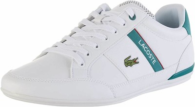 white lacoste chaymon trainers