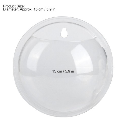 Mini Wall Mounted Hanging Transparent Fish Bowl Acrylic Fish Tank Aquarium - Picture 8 of 12