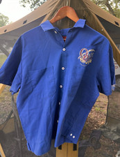 Men's Made in USA Blue Work Button Down Shirt Olde Peninsula Brewery XL