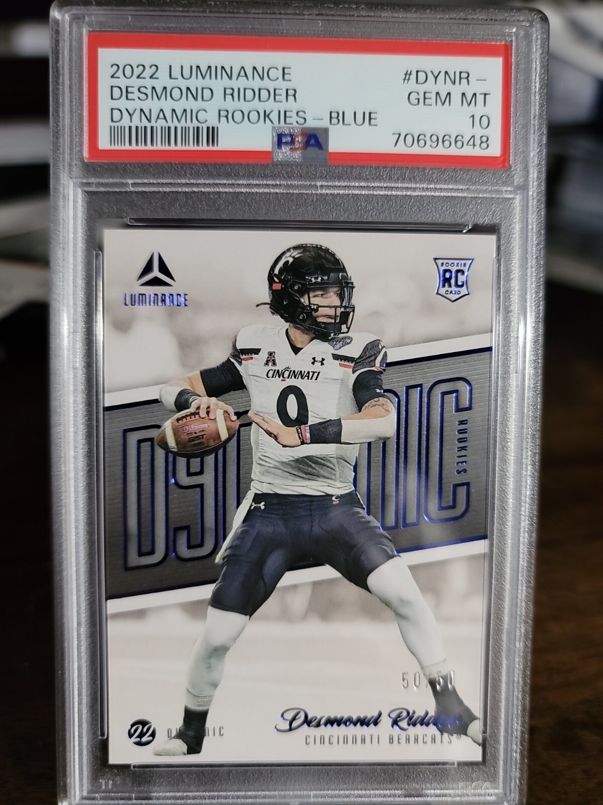 Desmond Ridder Panini Luminance Dynamic Rookies #DYNRDRI Blue
