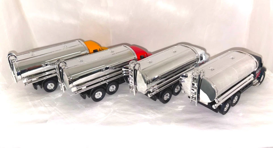 OIL TANKER TRUCK 1/64 diecast w/Pull Back Motor Action - ASSORTED COLORS 5.5" ea - Image 2 of 4