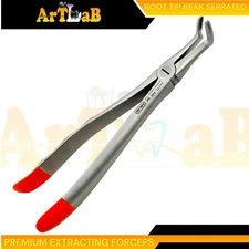 PREMIUM GERMAN TOOTH EXTRACTING FORCEPS #846 TC BEAK ROOT TIP SERRATED SURGICAL