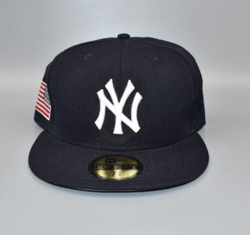 New York Yankees New Era 59FIFTY USA Flag Men's Fitted Cap Hat - Size: 7 3/4