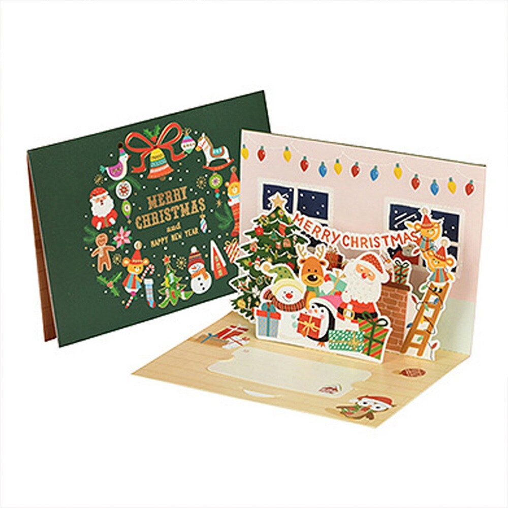 Stilvolle handgefertigte 3D Pop Up Weihnachtskarte