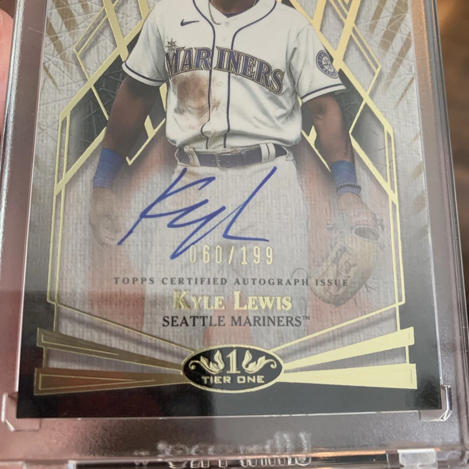 2022 Topps Tier One Kyle Lewis #BOA-KL Break Out Autographs - Image 2 of 4