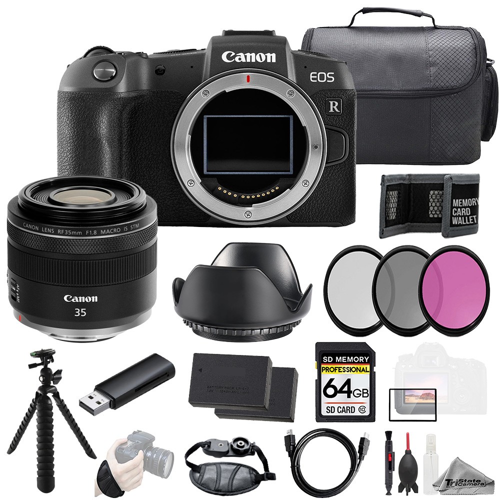 Canon EOS RP + RF 35mm f/1.8 Macro IS STM Lens+64GB+Ext Bat+