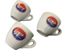 3x Ionia Espresso Cups Set Restaurant Grade White Porcelain Coffee Demitasse