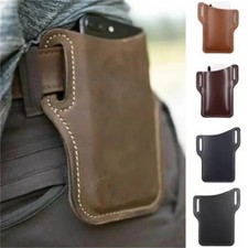 Men Cell Phone Belt Pack Bag Loop Waist Holster Pouch Case  Leather Wallet Cover