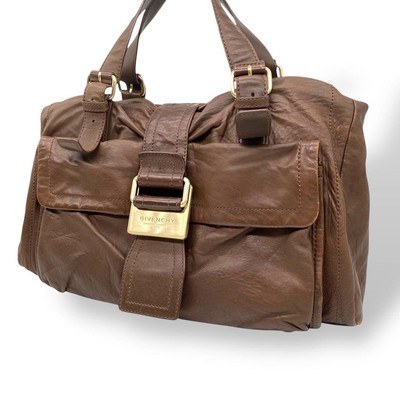 Givenchy Handbag, One Shoulder, Silver Hardware, Leather, Brown Length: 27cm