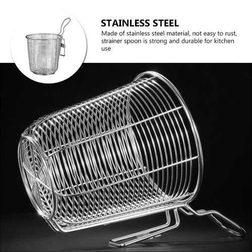 2 Pieces Stainless Steel Colander Cooking Strainer with Handle Hotel Pan Pasta - Picture 9 of 12