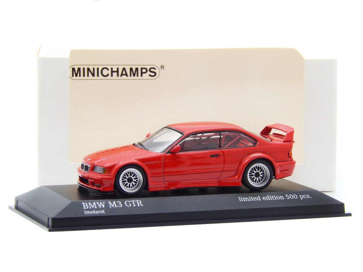 1/43 BMW M3 GTR E36 Street Version Red Minichamps Diecast Model