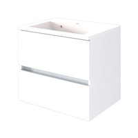Badezimmer Waschtisch M Unterschrank 60Cm Matt Weiß Waschplatz BadmöBel GäSte Wc