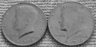 2 - 1974 Kennedy half dollar coins 1 P + 1 D