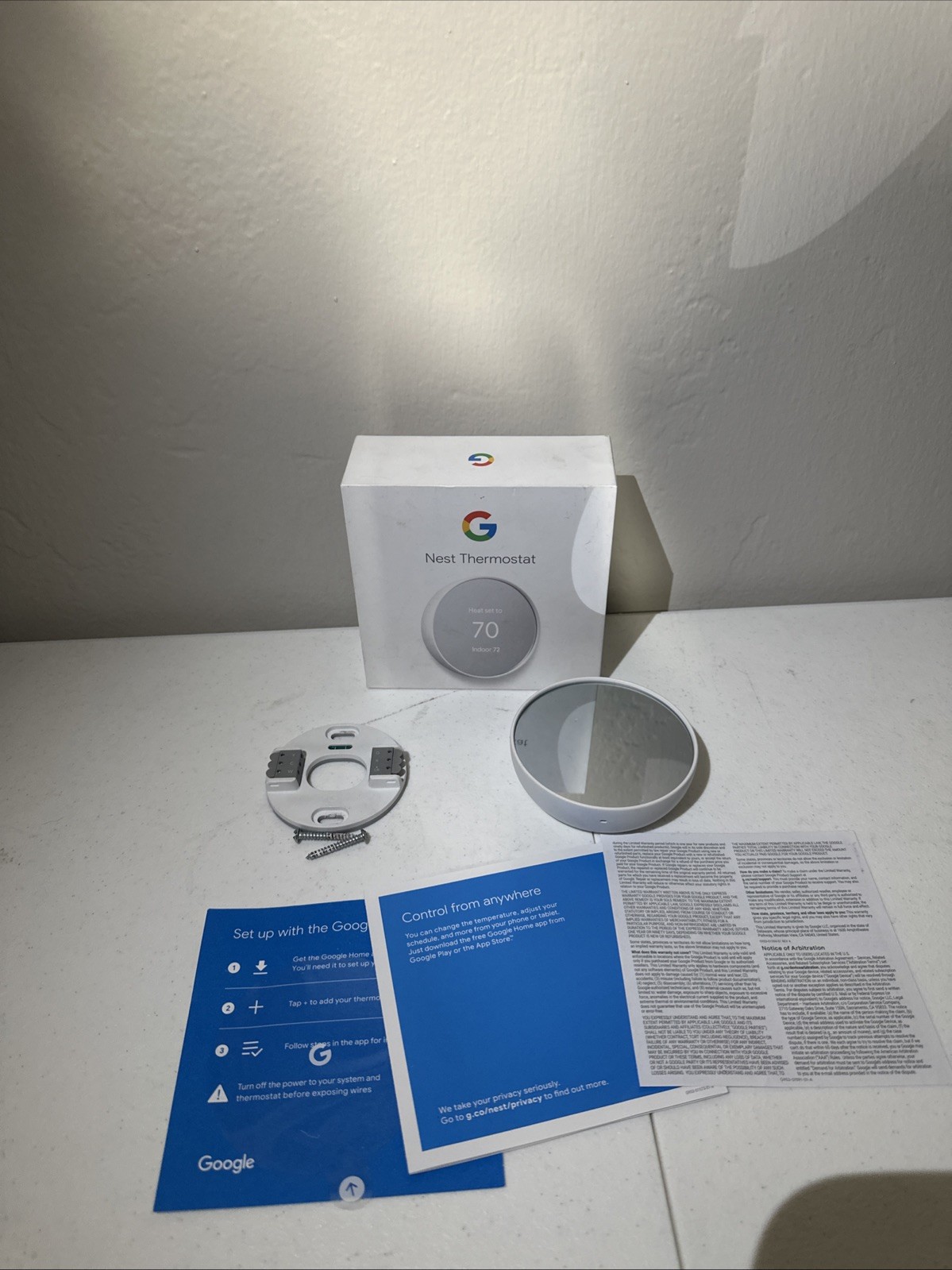 Google Nest G4CVZ Smart Wi-Fi Thermostat White