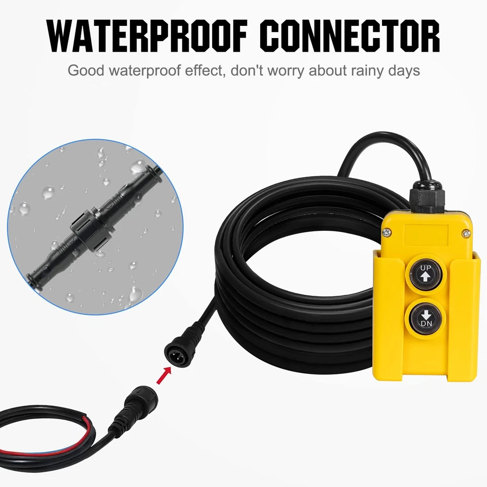 Interruptor de control remoto de remolque de volteo de 4 cables ECO-WORTHY CC 12V para doble acción... Foto 4 de 4