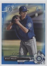 2017 Bowman Draft Chrome Blue Refractor 105/150 Wyatt Mills #BDC-14 19h0