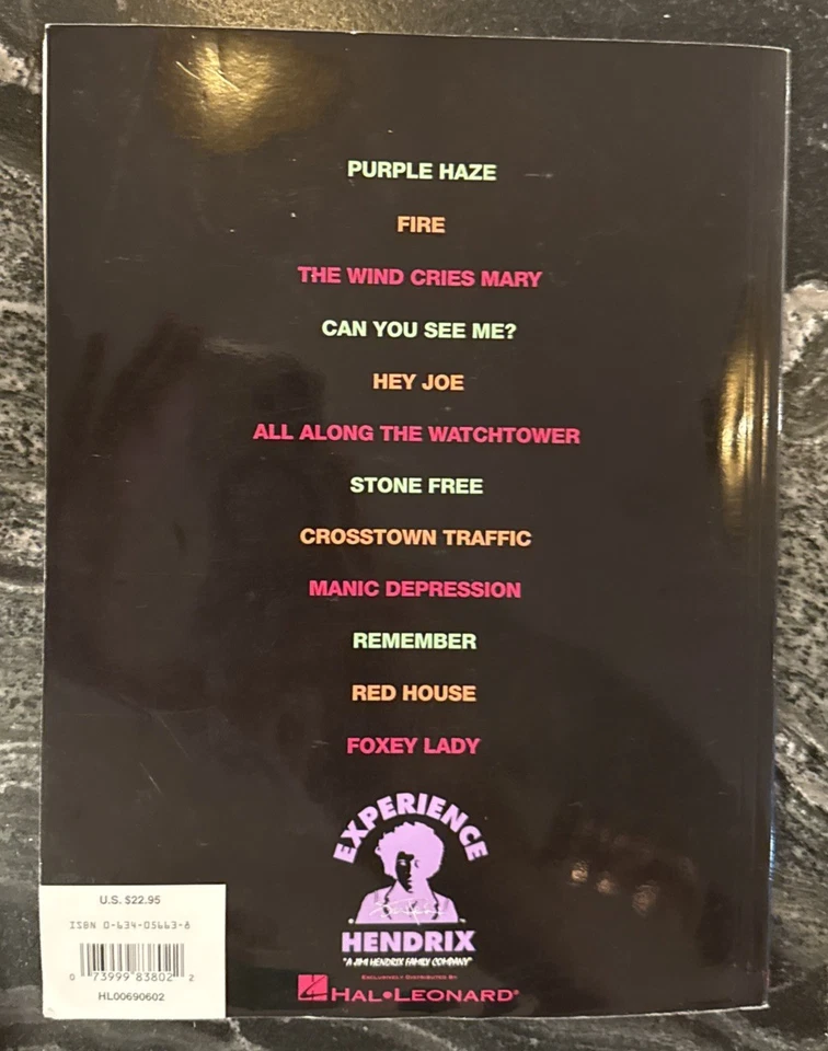 1995 Jimi Hendrix Smash Hits Guitar Tab Songbook - Image 2 of 3