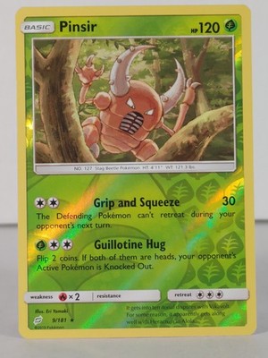 Pinsir - Team Up - 9/181 - NM - Reverse Holo - Z