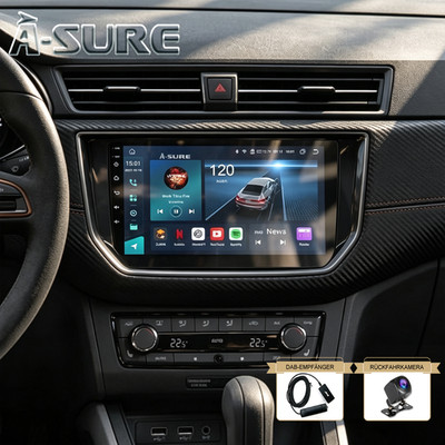 DAB+ KAM 8-Core 4+64GB Autoradio CarPlay Navi Für Seat ibiza V Arona 2017-2021