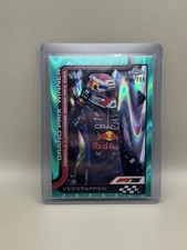2025 Topps Chrome Formula 1 F1 Max Verstappen Aqua Raywave Refractor /199 #96