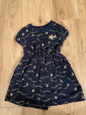 Tiana s Bayou Adventure Disneyland Youth Size 3 Navy Dress Girls Fireflies AOP