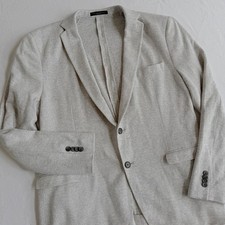 John Varvatos USA Blazer Mens 46R Gray Varick Linen Blend Sport Coat