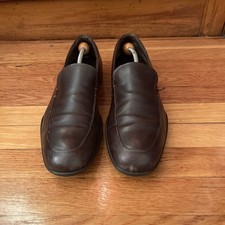 PRADA Sport Brown Leather Loafer Linea Rossa 2633 UK11 US 11.5