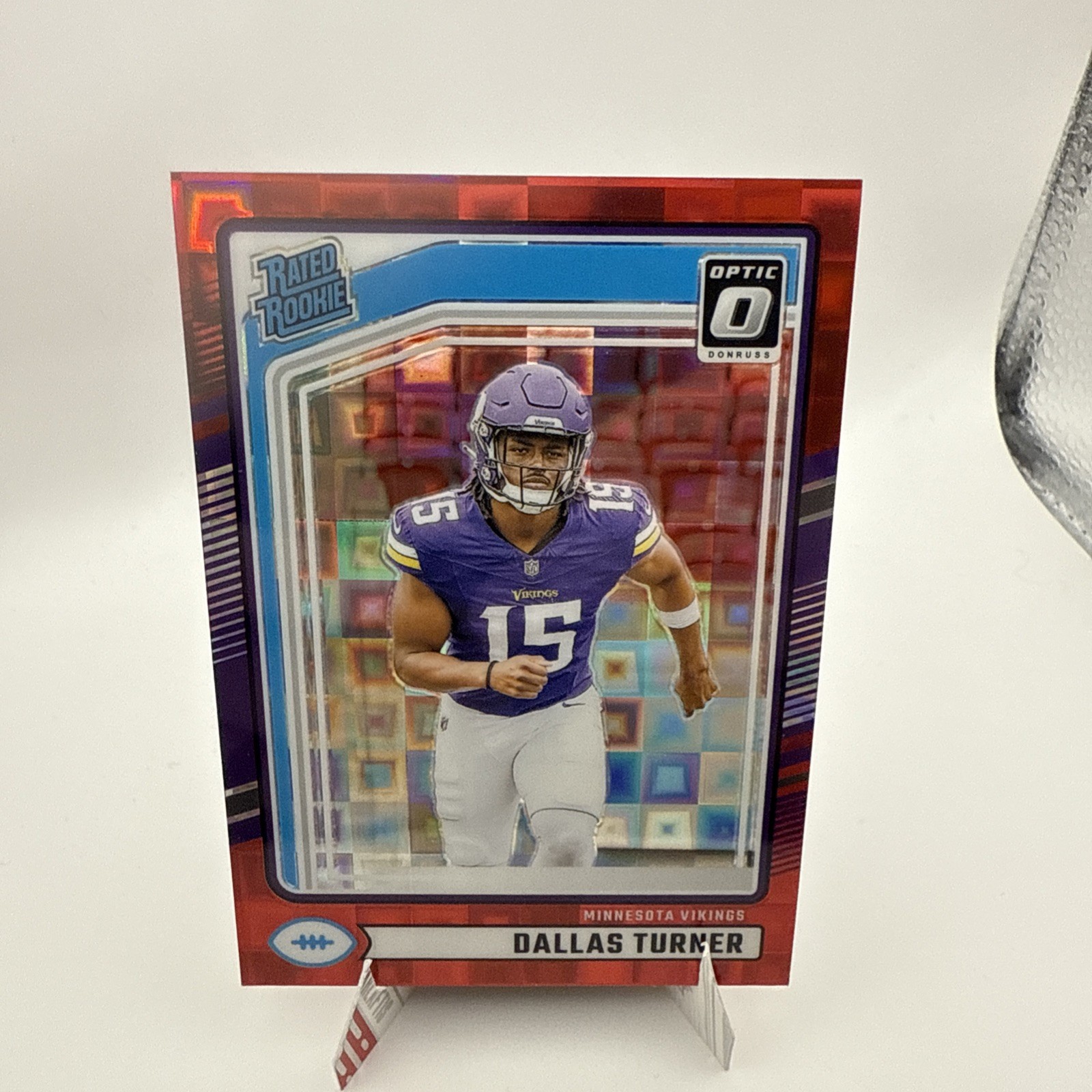 2024 Donruss Rated Rookie Dallas Turner #331 Optic Preview Red Pandora Prizm