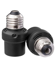 2 Pack Double Sensors Light Sensor Socket, E26/E27 Socket Adapter