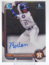 2022 Bowman Chrome Roilan Machandy On Card Auto 1st Prospect Houston Astros
