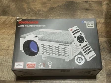 Magnavox MP604 1080p Home Theater Projector with Bluetooth, White W/Gray Fabric