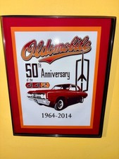Oldsmobile 442 50th Anninversary Mechanic Motors Auto Garage Advertising Sign