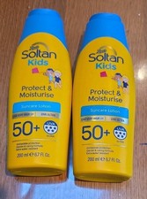 2x Soltan KIDS Protect & Moisturise Suncare Lotion SPF50 + Water Resistant 200ml 29.98 per litre