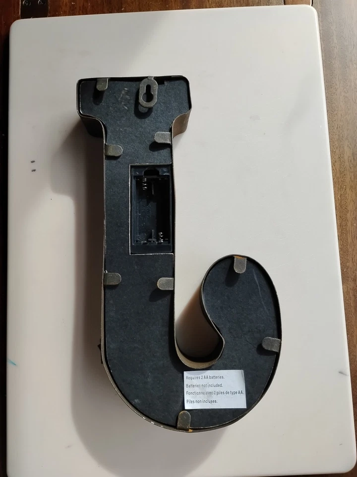 Marquee Light Letter 'J' Stands 12" Tall Rustic Metal -It Works See Photos - Image 3 of 4