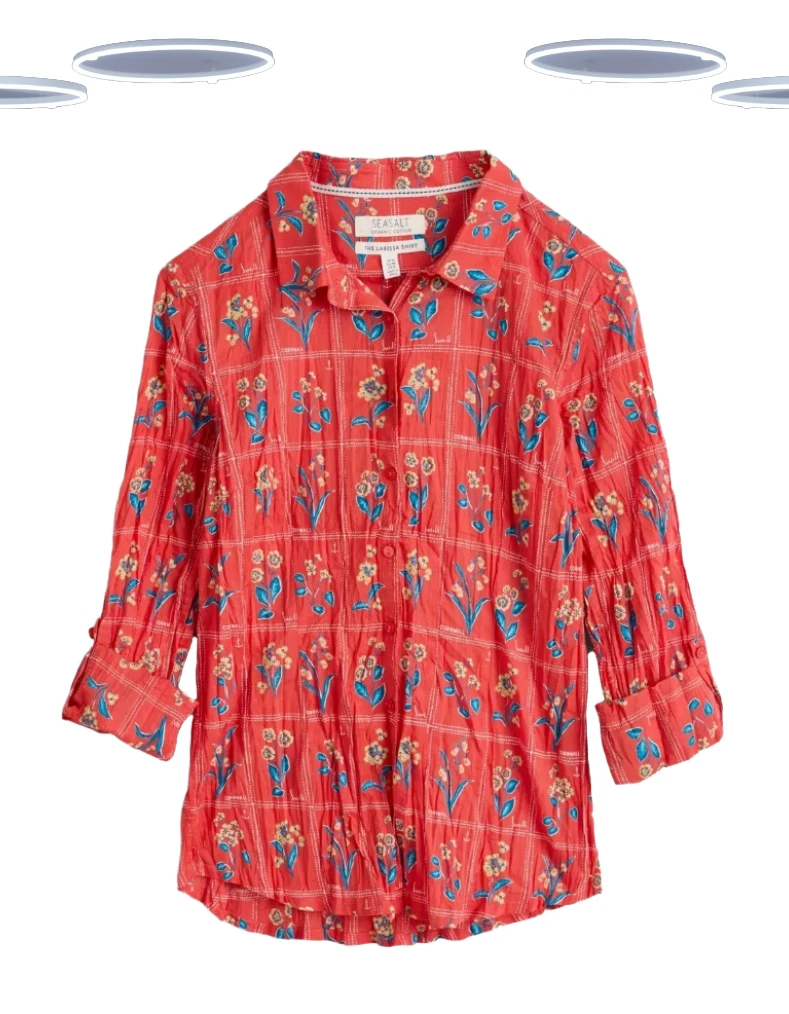 Ex Seasalt Women's Shirt - Long Sleeve Printed Lrassia Floral Red (Defect)
Opens in a new window or