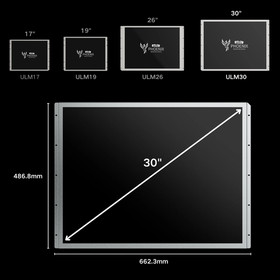 UNICO 30" Arcade Monitor, 4:3 Ratio LCD Gaming Monitor for HDMI/VGA/CGA/EGA
