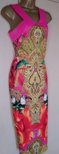 Ted Baker Valeena Pink Floral Tropical Midi Dress Size 4 ( 14)