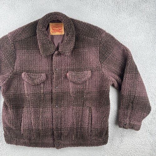 Levi Strauss & Co Vintage Fit XL Purple Deep Pile Fleece Type III Style Jacket - Picture 2 of 19