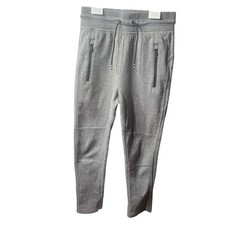 GapFit Go-Dry Gray kids Jogger Pants With Zipper Pockets Drawstring Waist