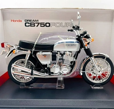 AOSHIMA 1/12 MOTO HONDA CB750 FOUR K2 1970 1980 ARGENT SILVER RAR NO MINICHAMPS - Photo 1/4