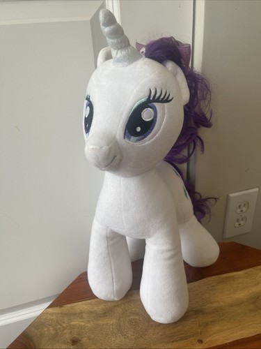 Build A Bear Workshop My Little Pony Rarity 16” White Unicorn Plush BAB 2014 - Picture 2 of 7