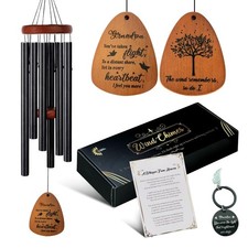 Memorial Wind Chimes for Loss of Grandpa - 32" Sympathy Gift for Loss of Love...