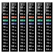 AQUANEAT 6 PCS Aquarium Thermometer Strips, Fish Tank Thermometer Sticker, Terra