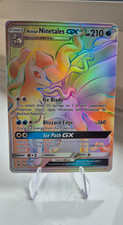 Pokemon Alolan Ninetales GX Rainbow Rare 150/145 Guardians Rising - NM