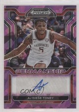 2022 Panini Prizm Draft Picks Purple Ice 55/99 Au'Diese Toney #CP-ATO Auto y8h
