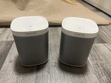 Sonos Model Play 1 White Speaker Pair Working