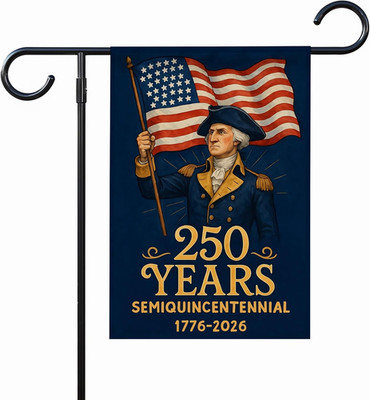 250 Years Semiquincentennial Garden Flag 1776-2026 - George Washington American