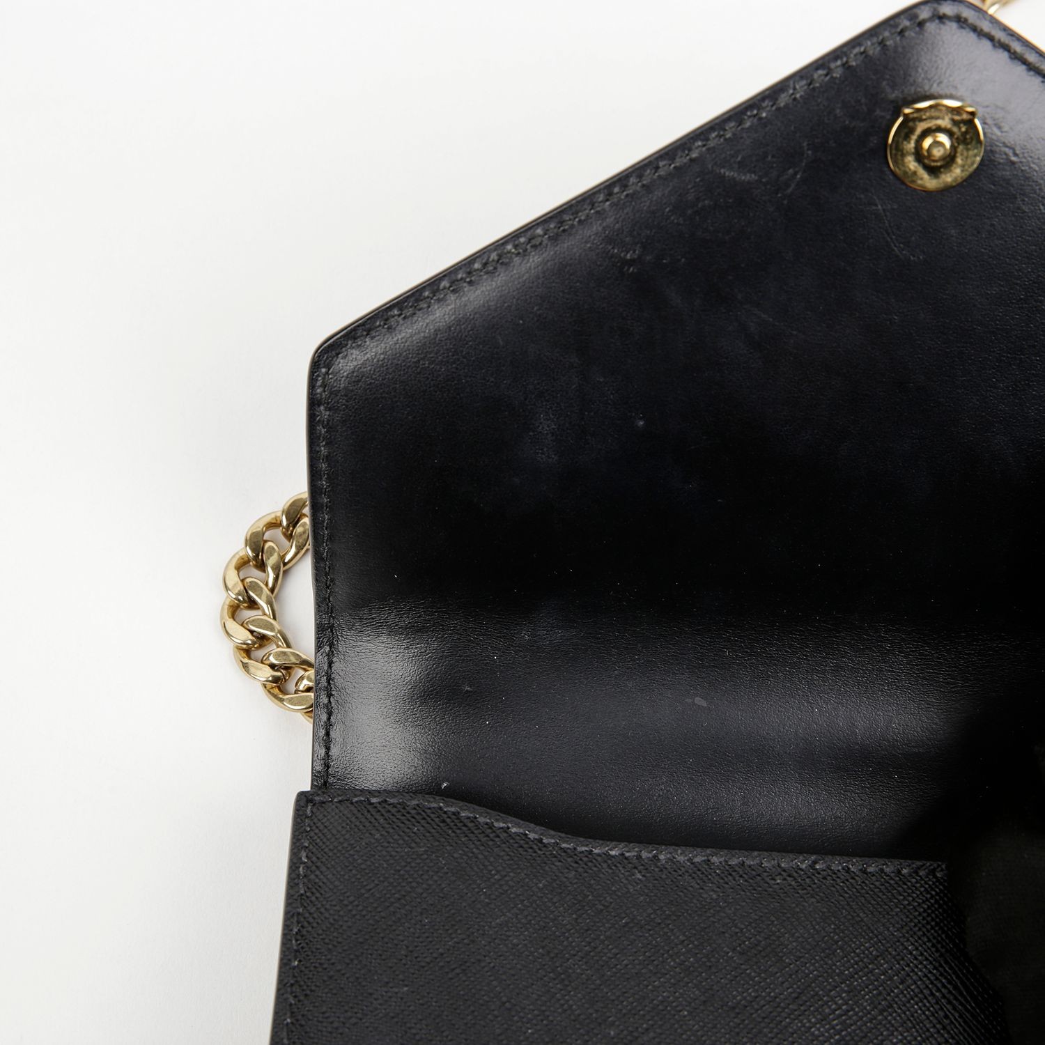 Prada Triangle Logo Envelope Chain Shoulder Crossbody Bag 151644509 thumbnail 9