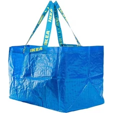 IKEA Frakta Large Blue Tote Bag Durable Shopping Laundry Grocery Travel Storage